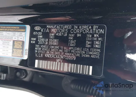 2021 Kia Seltos Ex from USA, damaged, VIN KNDERCAA3M7120179